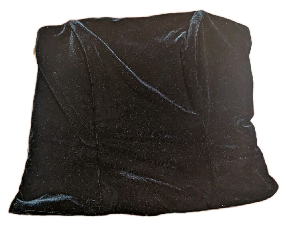 Vintage Y2K JS Collections Black Velvet Bustier Top Womens 8 Strapless Corset